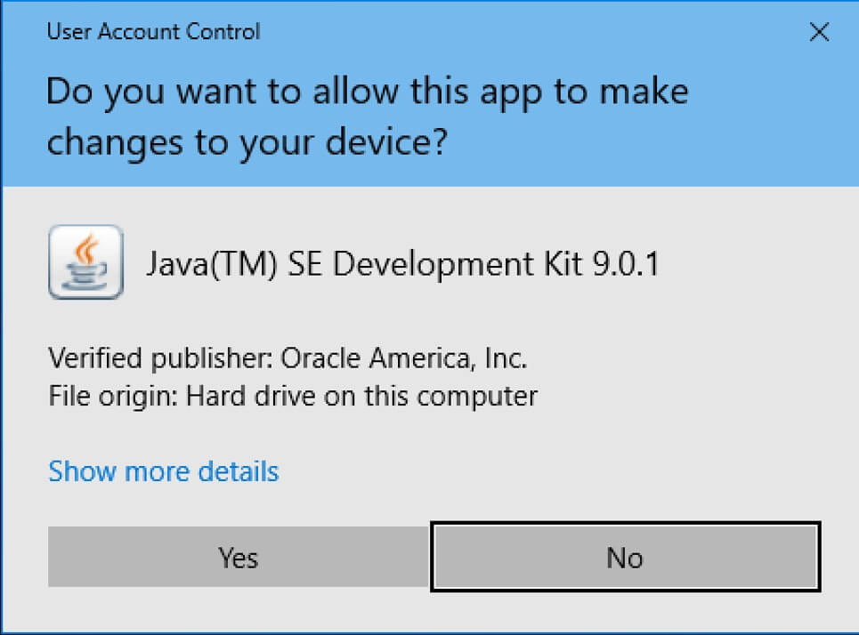do you want to allow to make changes to your device?
