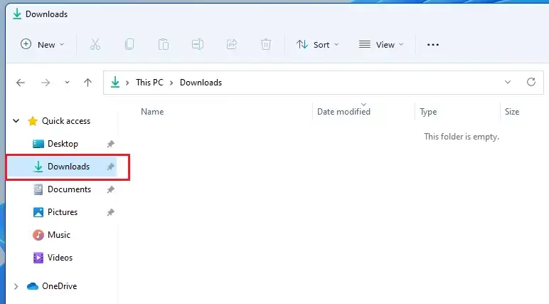 Downloads Folder on Windows 11